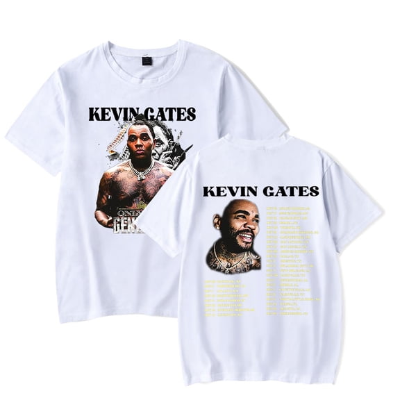 Kevin Gates Only The Generals Tour 2023 Concert Shirt Merch Popular  Print Round Neck Unisex Trendy Casual Short Sleeve T-Shirt Top