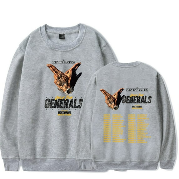 Kevin Gates Only The Generals Tour 2023 Concert crew neck sweatshirt Merch Popular Graphics Print Unisex Casual Sweatshirt