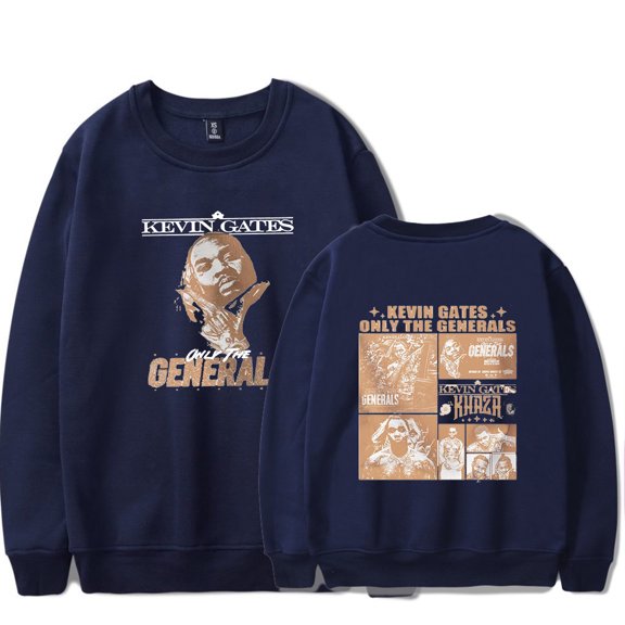 Kevin Gates Only The Generals Tour 2023 Music Crew Neck Sweatshirt  Popular Graphic Print Unisex Trendy Casual Streetwear Sweatshirt