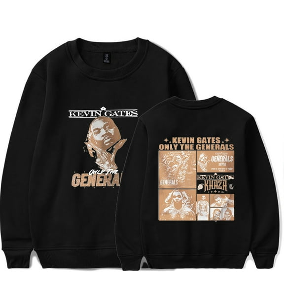 Kevin Gates Only The Generals Tour 2023 Music Crew Neck Sweatshirt Popular Graphic Print Unisex Trendy Casual Streetwear Sweatshirt