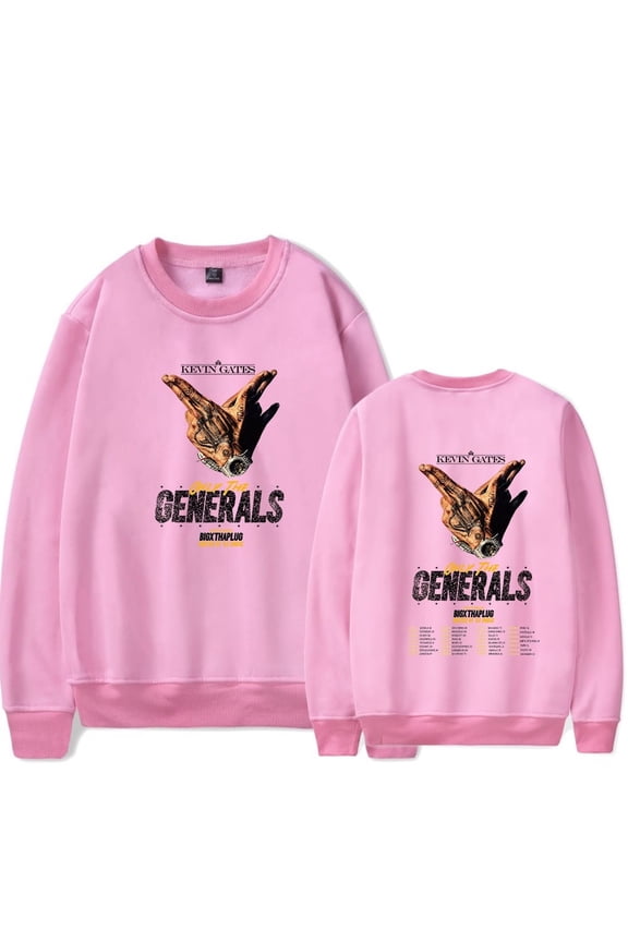 Kevin Gates Only The Generals Tour Merch Long Sleeve New Logo Pullover Unisex Fashion Streetwear Sports Tops