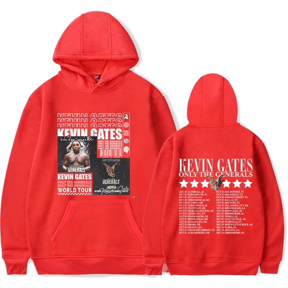 Kevin Gates Rapper Only The Generals Tour 2023 Concert Hoodies Merch Popular Graphics Print Unisex Trendy Casual Sweatshirt