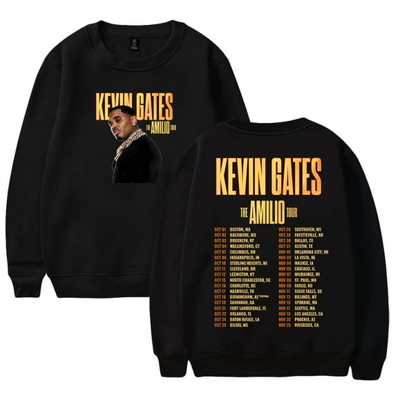 Kevin Gates The Amilio Tour 2025 Crewneck Long Sleeve Streetwear Women Men Pullover Sweatshirts