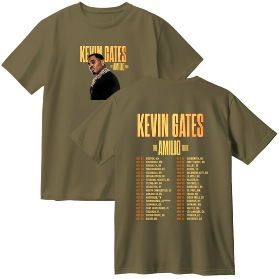 Kevin Gates The Amilio Tour 2025 Merch Cotton T-Shirt Women Men Fashion Crewneck Short Sleeve Tee