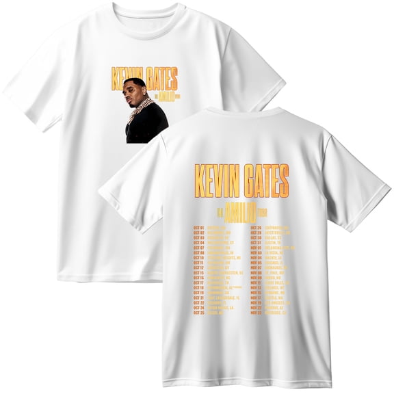 Kevin Gates The Amilio Tour 2025 Merch Cotton T-Shirt Women Men Fashion Crewneck Short Sleeve Tee