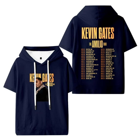 Kevin Gates The Amilio Tour 2025 Merch Hooded T-Shirts Women Men Short Sleeve Tee Casual Fashion Clothes