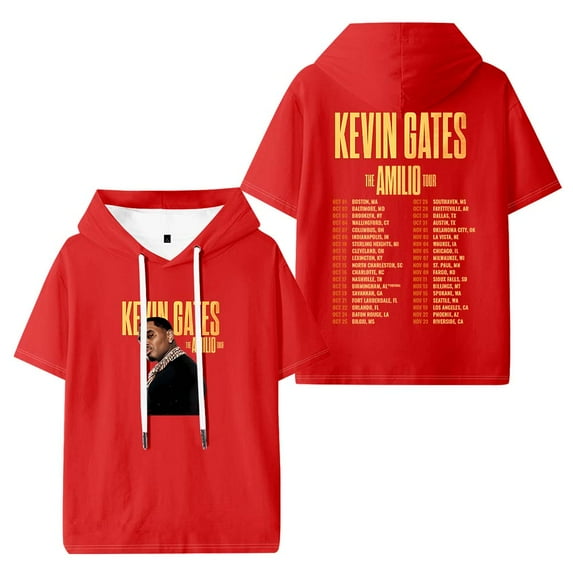 Kevin Gates The Amilio Tour 2025 Merch Hooded T-Shirts Women Men Short Sleeve Tee Casual Fashion Clothes