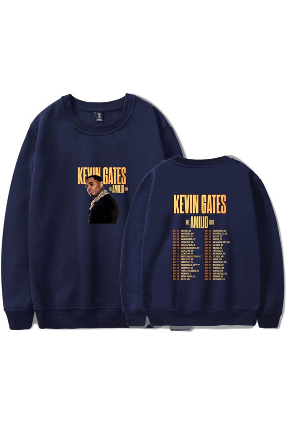 Kevin Gates The Amilio Tour 2025 Merch Sweatshirt Women Men Casual Crewneck Long Sleeve Pullover Clothes
