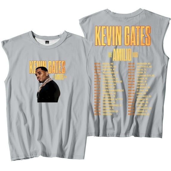 Kevin Gates The Amilio Tour 2025 Merch Tank Tops Sleeveless T-Shirt port Vest Women Men Casual Outdoor Sportwear