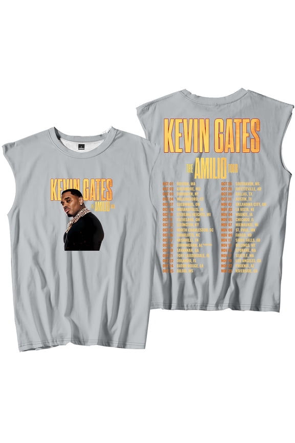 Kevin Gates The Amilio Tour 2025 Merch Tank Tops Sleeveless T-Shirt port Vest Women Men Casual Outdoor Sportwear