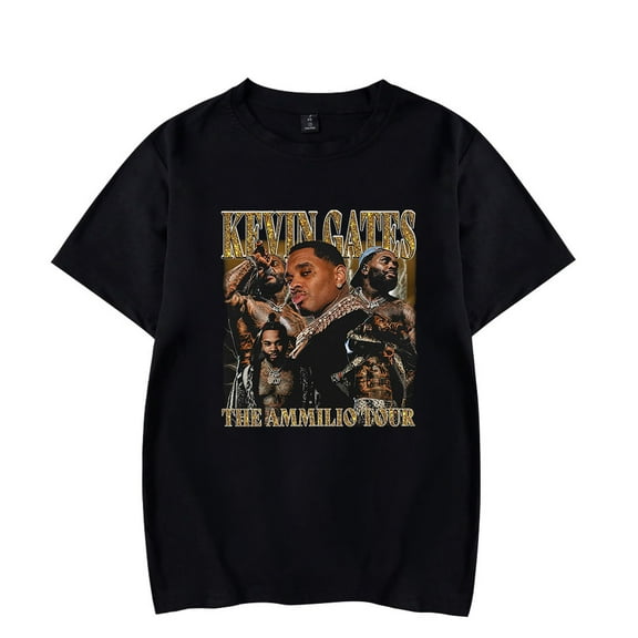 Kevin Gates The Amilio Tour 2025 T-Shirts Merch Women Clothes Trend Casual Short Sleeve Top