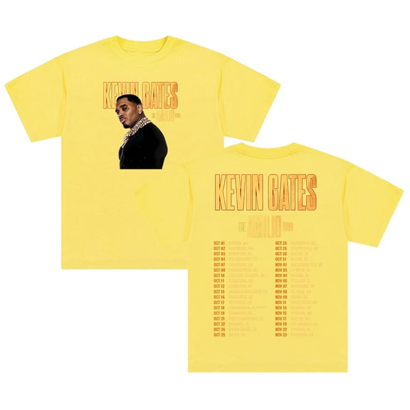 Kevin Gates The Amilio Tour 2025 T-shirt Crewneck Short Sleeve Cotton Tee Women Men Streetwear Tops
