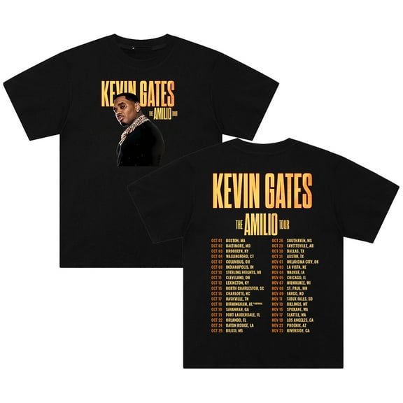 Kevin Gates The Amilio Tour 2025 T-shirt Crewneck Short Sleeve Cotton Tee Women Men Streetwear Tops