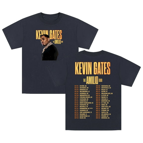 Kevin Gates The Amilio Tour 2025 T-shirt Crewneck Short Sleeve Cotton Tee Women Men Streetwear Tops