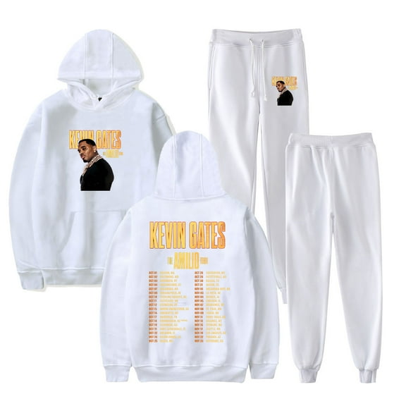 Kevin Gates The Amilio Tour Hoodie Jogger Pants Two Piece Sets Sweatshirts Sweatpants Women Men's Set