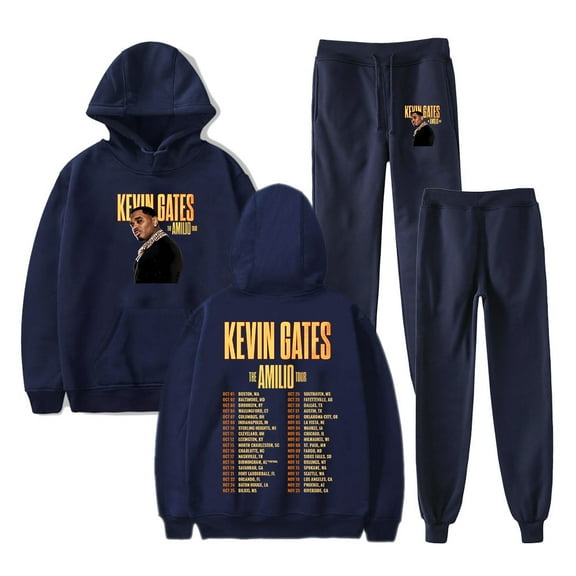 Kevin Gates The Amilio Tour Hoodie Jogger Pants Two Piece Sets Sweatshirts Sweatpants Women Men's Set