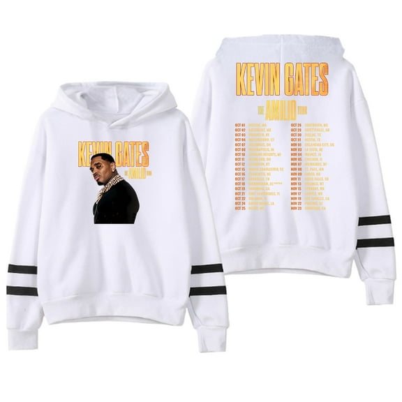 Kevin Gates The Amilio Tour Hoodie Pocketless Parallel Bars Sleeve Streetwear Women Men Hooded Sweatshirt