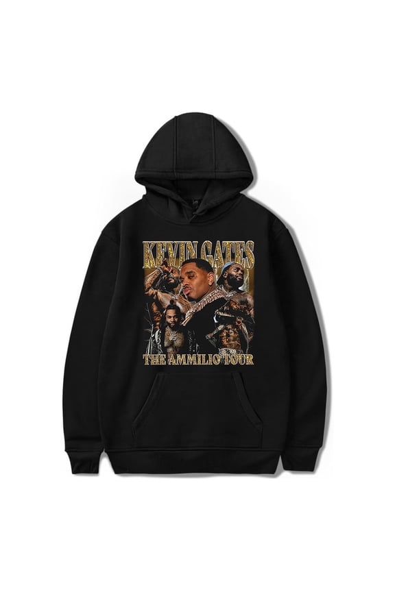 Kevin Gates The Amilio Tour Hoodies Merch Women Men Fashion Casual Hooded Sweatshirts