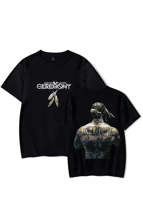 Kevin Gates The Ceremony album T-shirts Merch pop graphics print Crewneck Unisex Trend Casual Short Sleeve Top