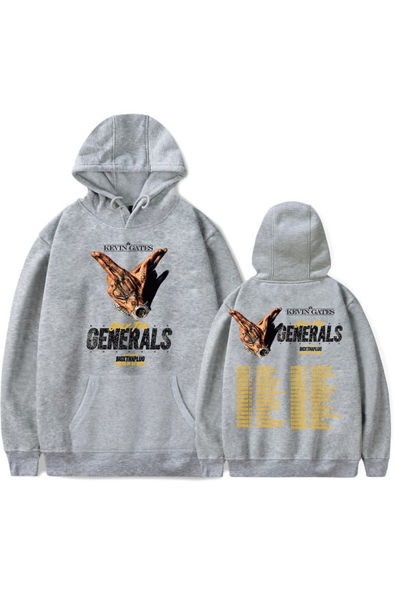 Kevin Gates The Generals Tour Merch Hoodie Sweatshirt New Logo Women/Men KevinGates Hooded Longsleeve