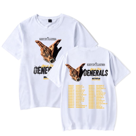 Kevin Gates The Generals Tour Merch T-shirt ShortSleeve Women Men Summer Tee KevinGates Tshirt