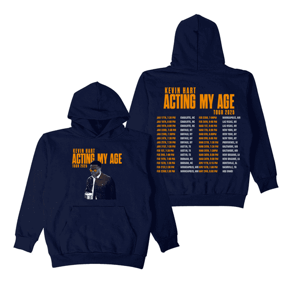Kevin Hart Merch Hoodie 2025 Acting My Age Tour Hoodies New List Long Sleeve Crewneck Women Men Pullover