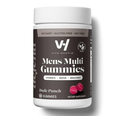 Mens Multivitamin Gummy Supplement for Energy with Biotin, Maca Root, 50 Count
