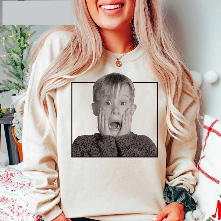 Kevin Home Alone Face Sweatshirt Home Alone Christmas Sweatshirt Crewneck Sweatshirt Size M Tee As Picture New