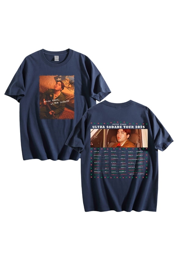 Kevin Kaarl Ultra Sodade Tour 2025 Cotton Tshirt Hip Hop Tops Women Men Short Sleeve