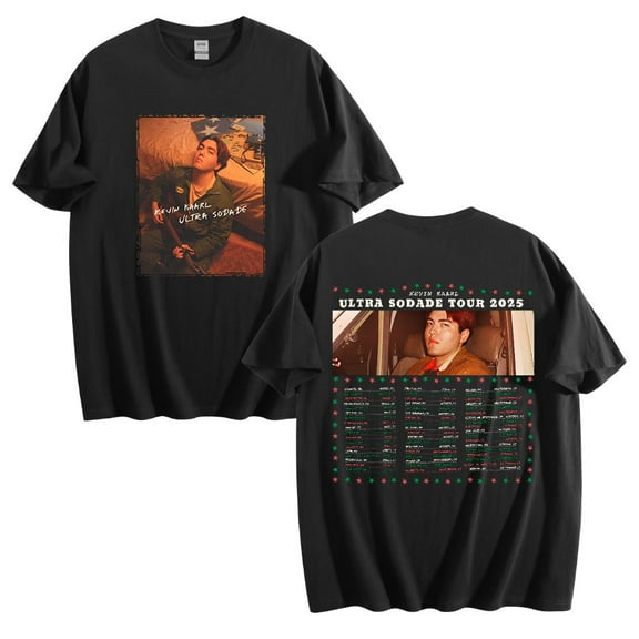 Kevin Kaarl Ultra Sodade Tour 2025 Cotton Tshirt Hip Hop Tops Women Men Short Sleeve