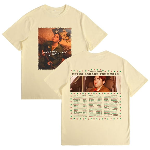 Kevin Kaarl Ultra Sodade Tour 2025 Cotton Tshirt Hip Hop Tops Women Men Short Sleeve