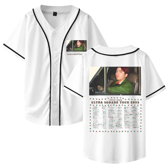 Kevin Kaarl Ultra Sodade Tour 2025 Merch Baseball Jersey Shirt V-Neck Women Men Short Sleeve Streetwear Clothes