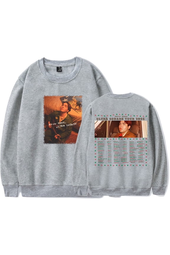 Kevin Kaarl Ultra Sodade Tour 2025 Sweatshirts Hip Hop Crewneck Top Casual Long Sleeve