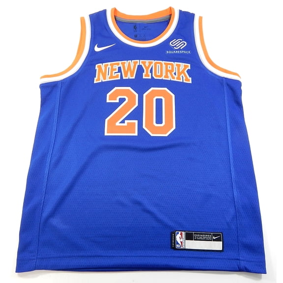 Kevin Knox II #20 NY Knicks Nike Swingman Squarespace NBA Jersey Blue Youth L