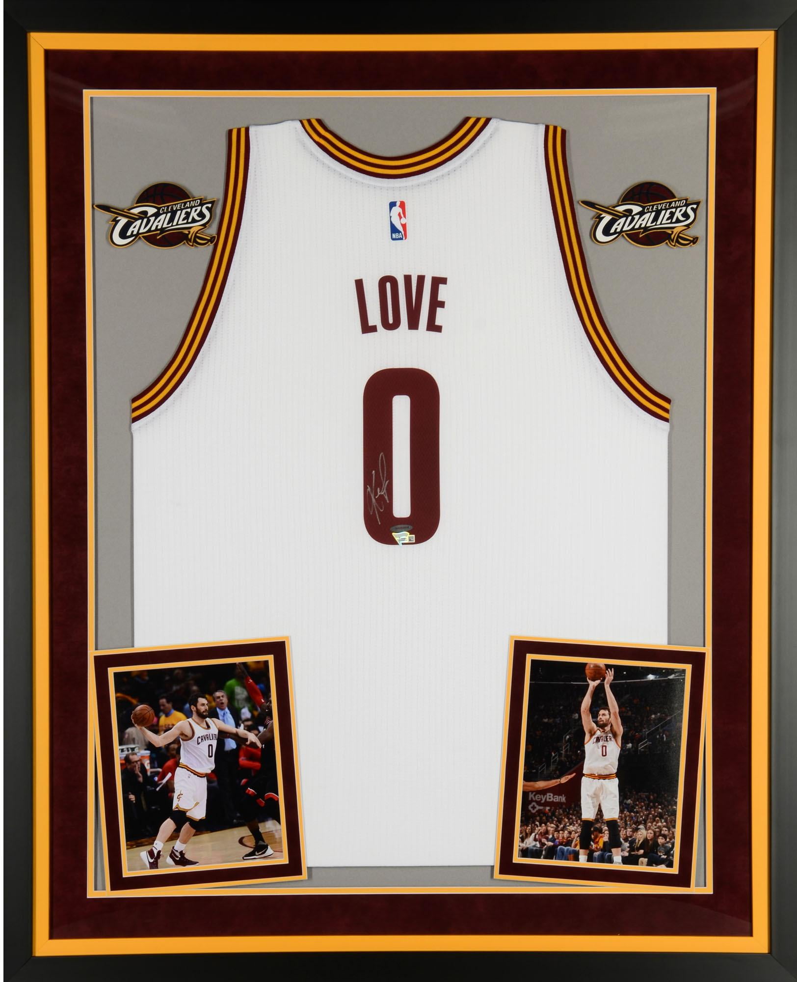 Kevin Love Cleveland Cavaliers Deluxe Framed Autographed White Adidas Swingman Jersey Upper Deck Fanatics Authentic Certified Walmart