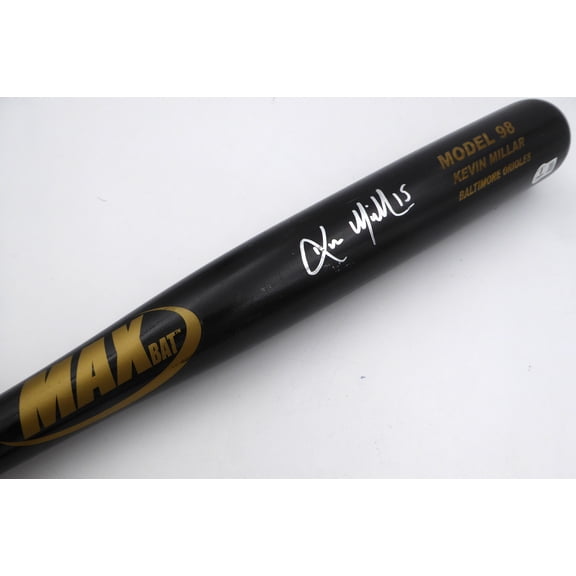 Kevin Millar Autographed Game Model Max Bat Baltimore Orioles Beckett BAS QR #BM02091