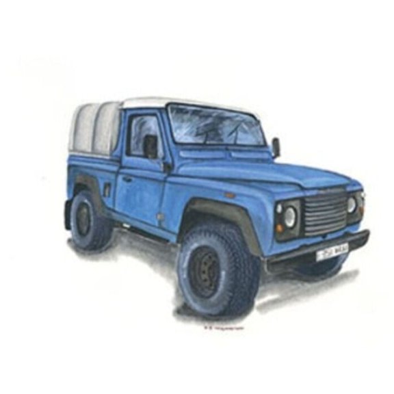 Kevin Milner Countryside Land Rover Defender Greetings Card