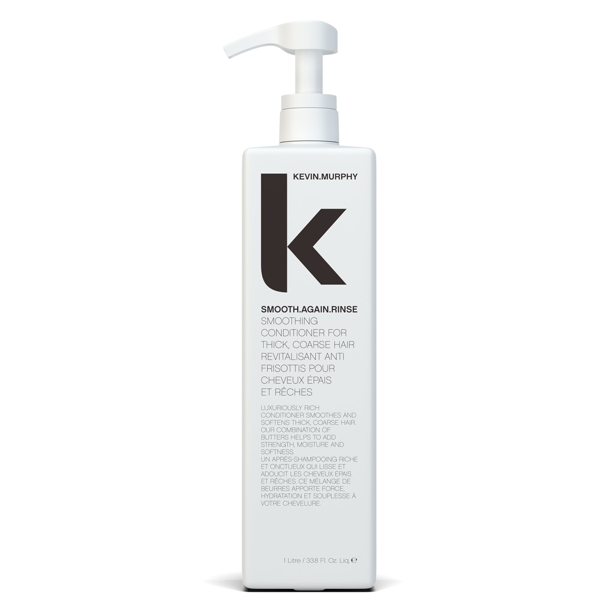 KEVIN.MURPHY SMOOTH.AGAIN RINSE - Smoothing Conditioner - For Thick, Coarse Hair - Hair Repair Conditioner - Sulphate-Free Conditioner - Shine Enhancing Conditioner - 1 L / 33.8 fl oz