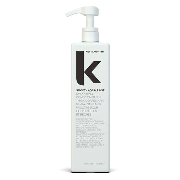 KEVIN.MURPHY SMOOTH.AGAIN RINSE - Smoothing Conditioner - For Thick, Coarse Hair - Hair Repair Conditioner - Sulphate-Free Conditioner - Shine Enhancing Conditioner - 1 L / 33.8 fl oz