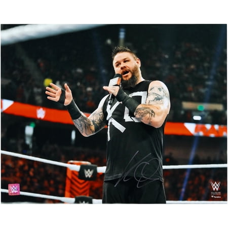 Kevin Owens WWE Autographed 16" x 20" In Ring with Mic Photograph - Fanatics Authentic Certified