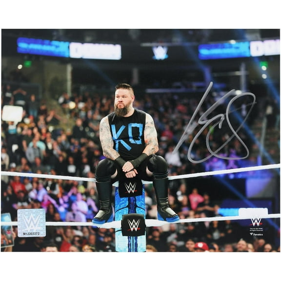 Kevin Owens WWE Autographed 8" x 10" Sitting on Turnbuckle Photograph - Fanatics Authentic Certified