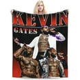 thumbnail image 1 of Kevin Rock Rapper Gates Blanket Soft Cozy Lightweight Warm Throw Blanket Bedroom Sofa Decorations All Seasons Blankets 80"X60", 1 of 6