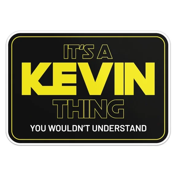 Kevin Slogan Sticker Phone Decal Water Bottle Stickers Car Decals ...