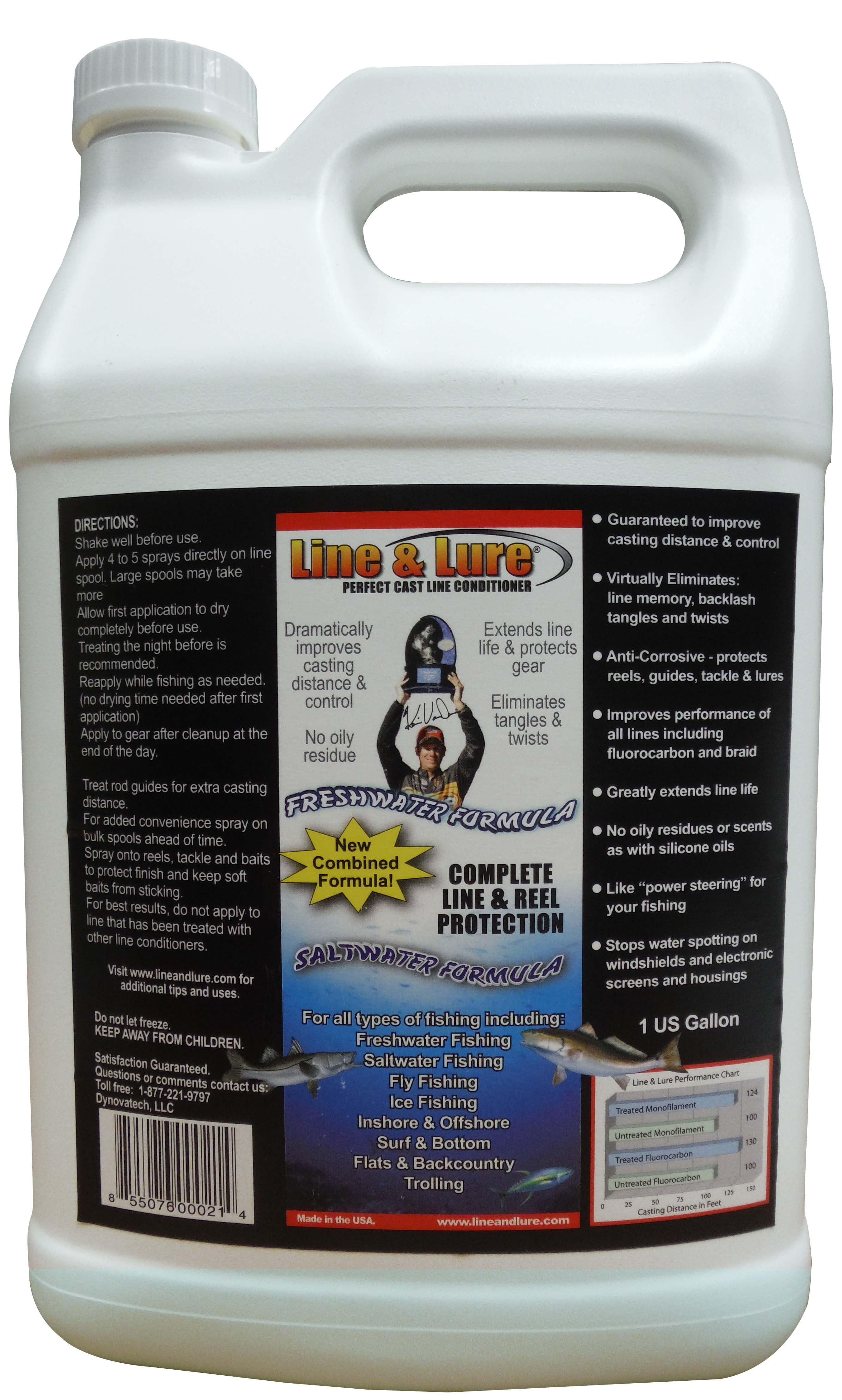 Kevin Van Dam's Line & Lure Perfect Cast Fishing Line Conditioner 1 Gallon  Refill | Freshwater or Saltwater
