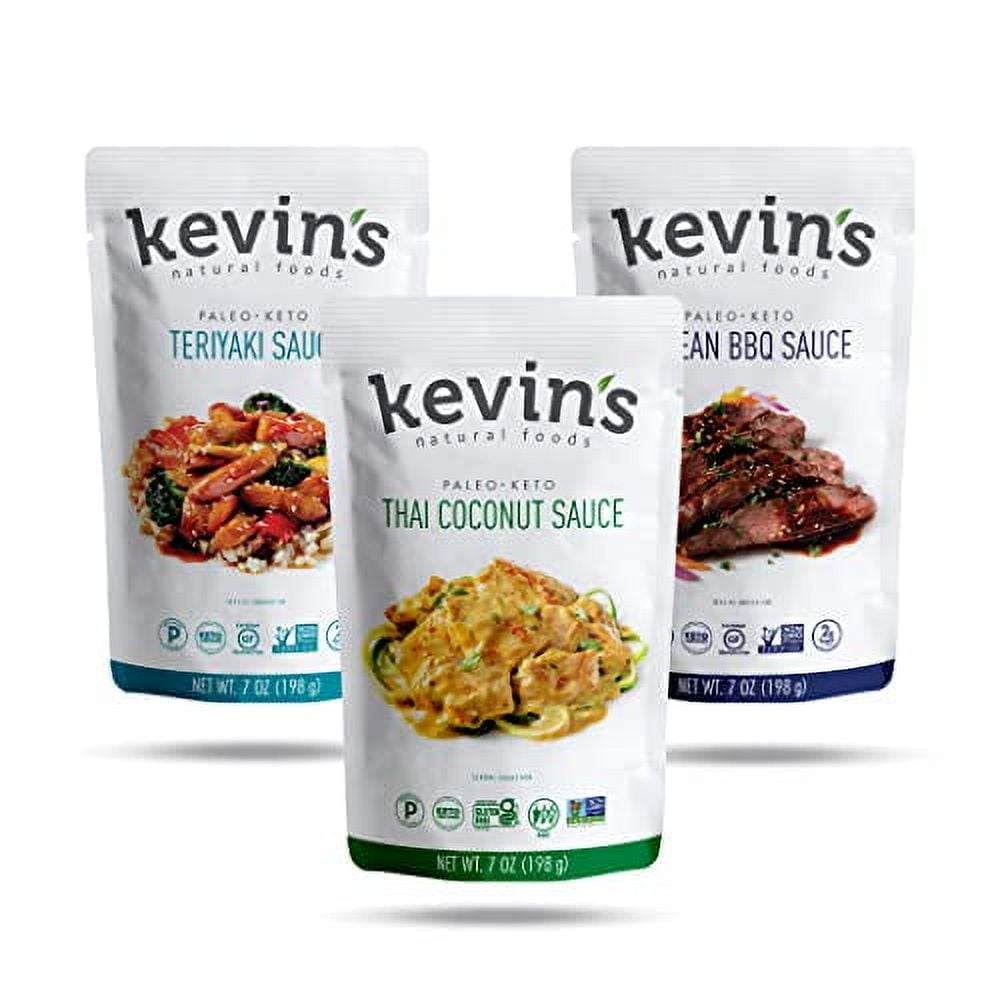 Kevin's Natural Foods Keto and Paleo Simmer Sauce Variety Pack StirFry Sauce, Gluten Free, No