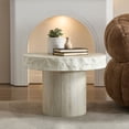 thumbnail image 1 of Kevinplus 24 Inch Faux MARS Textural Patterns Coffee Tables for Living Room, Apartment, No Need Assembly, Beige, 1 of 12