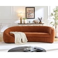 thumbnail image 1 of Kevinplus 4-Seat  Modern Design Curved Shaped Sofa Couch for Living Room, Apartment,Orange, No Need to Assembly, 1 of 12