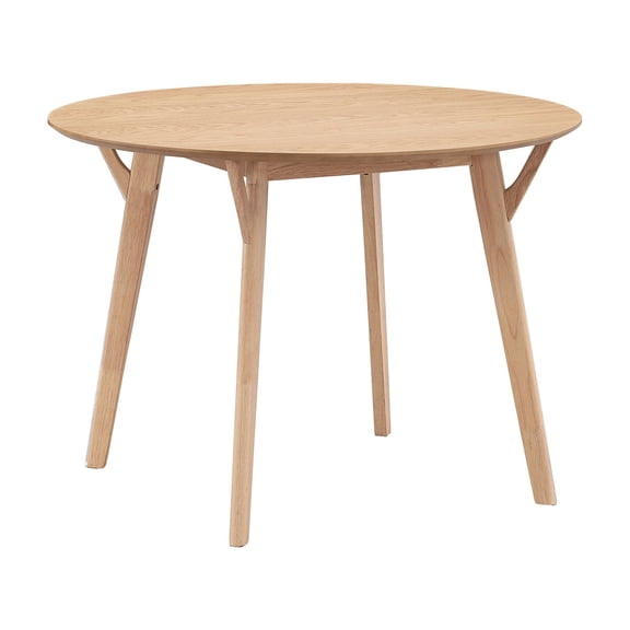 Kevinplus 42” Wooden Dining Table for 4 Persons, Round Kitchen Table for Living Room, Apartment, Restaurant, Natual