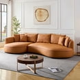 thumbnail image 1 of Kevinplus 5-Seat Modern Sectional curved Sofa Couch for Living Room Apartment Office,Orange, 1 of 12