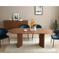 thumbnail image 1 of Kevinplus 78" Wood Dining Table Oval Kitchen Table for Living Room Kitchen (Walnut), 1 of 10